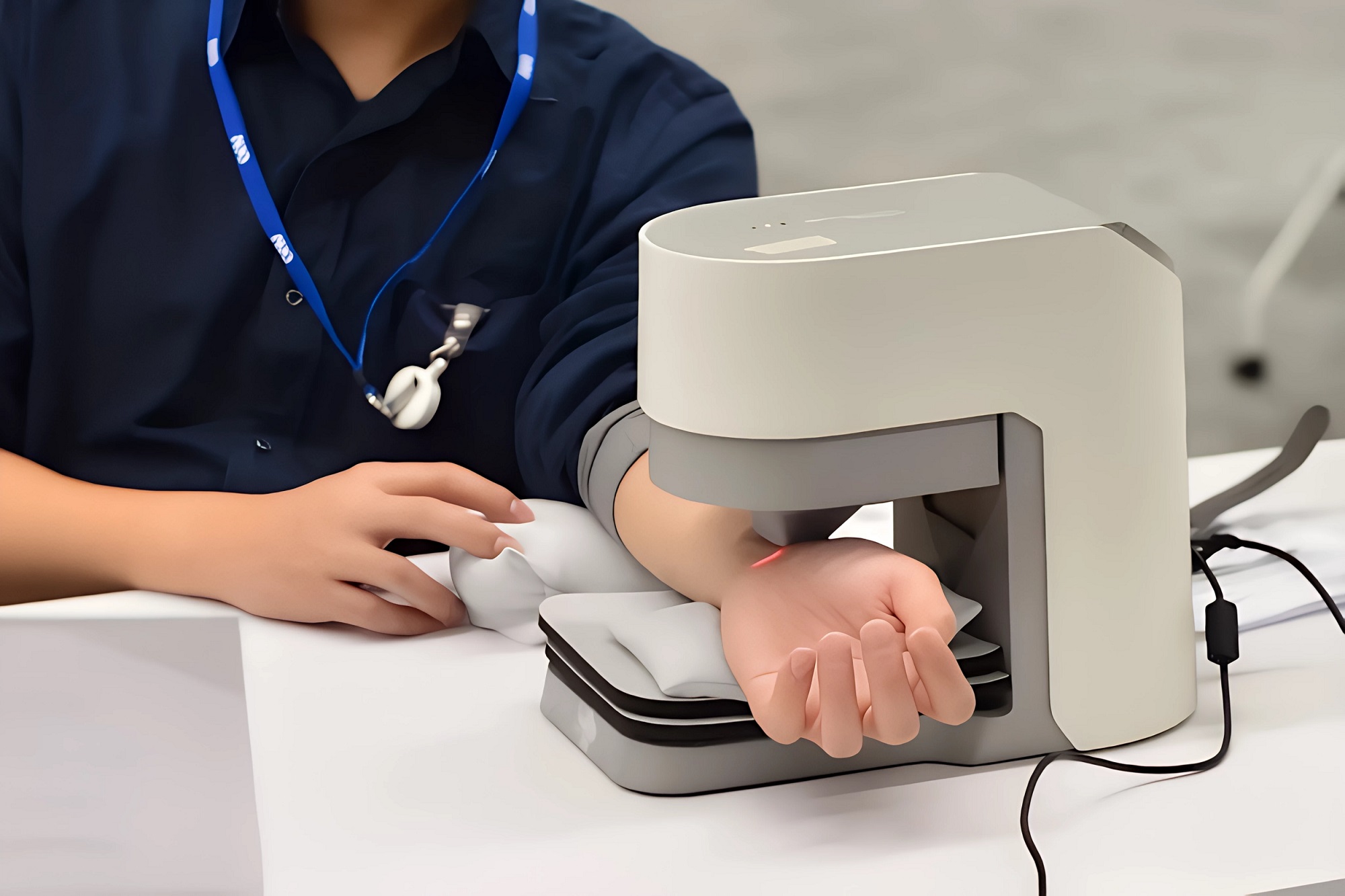 js3333线路检测中心(上海)有限公司耘康中醫數位化檢測解決方案之脈象檢測系統採用高靈敏多點式壓力感測器，可真實還原「寸、關、尺」三部脈象量測結果